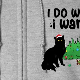 Ido Whatiwant Funny Cat Christmas Tree Cute Gift Full Zip Hoodie