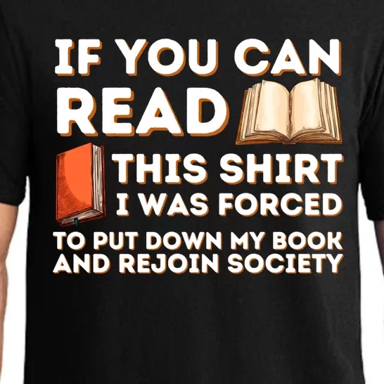 I Was Forced To Put My Book Down Funny Reading Bookworm Gift Pajama Set