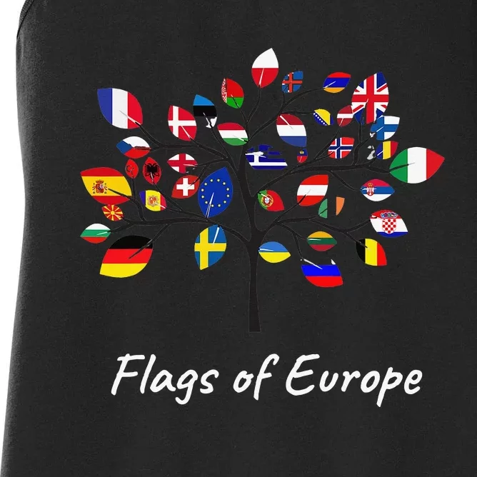 International World Flags Flags of Europe Women's Racerback Tank