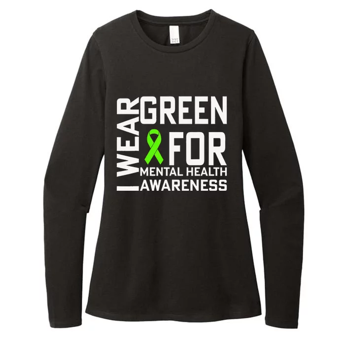 I Wear Green For Mental Health Awareness Month Womens CVC Long Sleeve Shirt