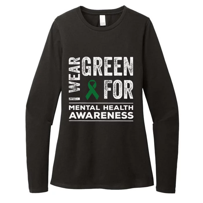 I Wear Green For Mental Health Awareness Month Womens CVC Long Sleeve Shirt