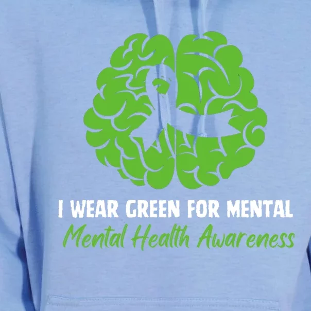 I Wear Green Tal Health Awareness Ribbon Month Meaningful Gift Unisex Surf Hoodie