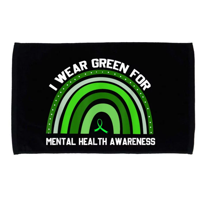 I Wear Green For Mental Health Awareness Microfiber Hand Towel