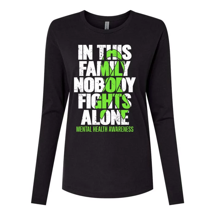 I Wear Green Ribbon Fight The Stigma Tal Health Awareness Great Gift Womens Cotton Relaxed Long Sleeve T-Shirt