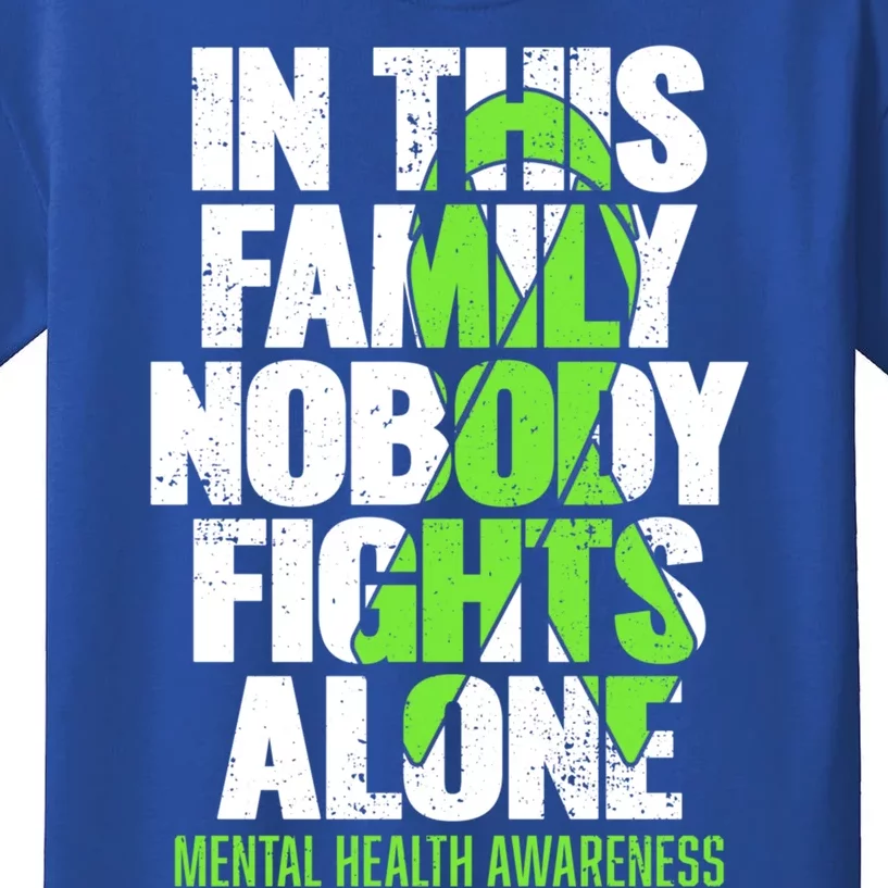 I Wear Green Ribbon Fight The Stigma Tal Health Awareness Great Gift Kids T-Shirt