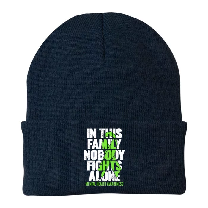 I Wear Green Ribbon Fight The Stigma Tal Health Awareness Great Gift Knit Cap Winter Beanie