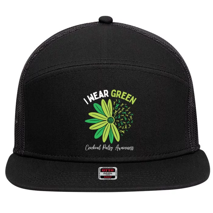 I Wear Green 7 Panel Mesh Trucker Snapback Hat