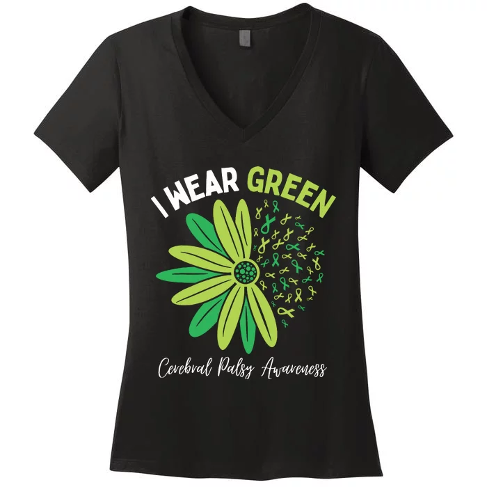 I Wear Green Women's V-Neck T-Shirt