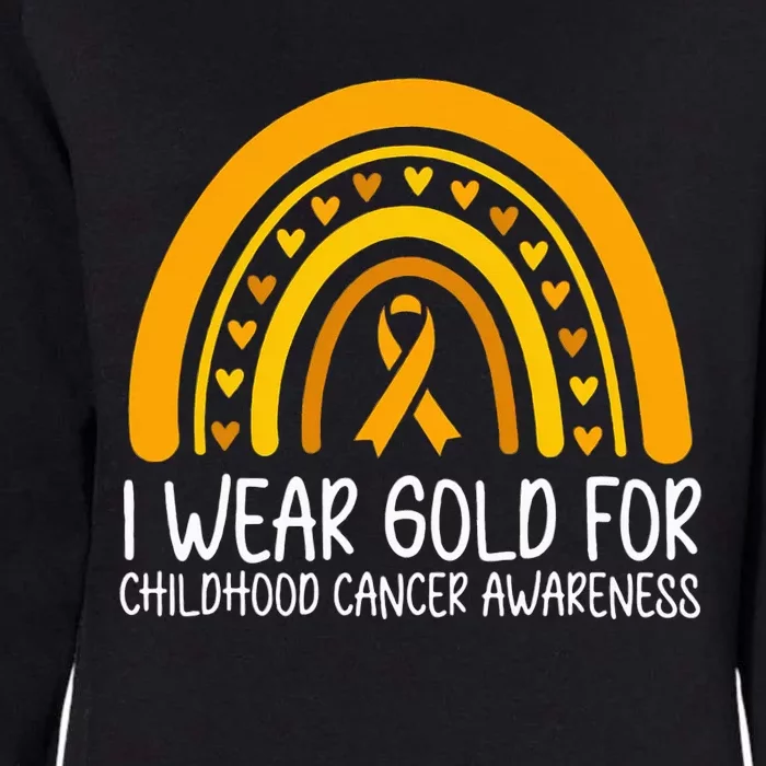 I Wear Gold For Childhood Cancer Awareness Warriors Womens California Wash Sweatshirt