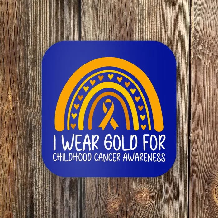 I Wear Gold For Childhood Cancer Awareness Warriors Coaster