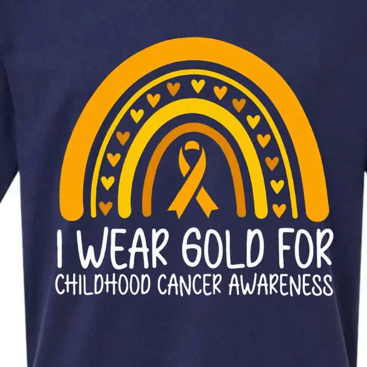 I Wear Gold For Childhood Cancer Awareness Warriors Sueded Cloud Jersey T-Shirt