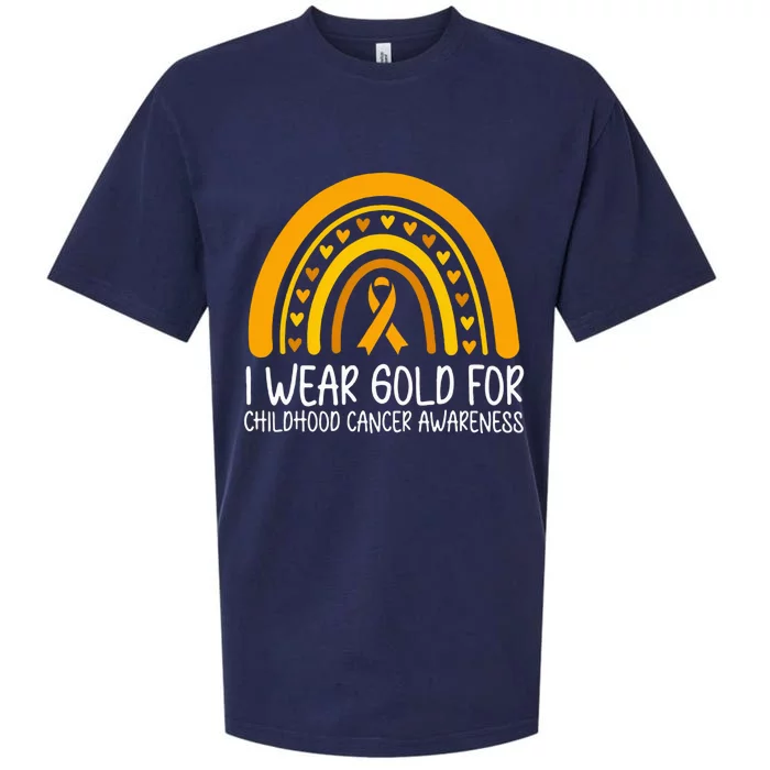 I Wear Gold For Childhood Cancer Awareness Warriors Sueded Cloud Jersey T-Shirt