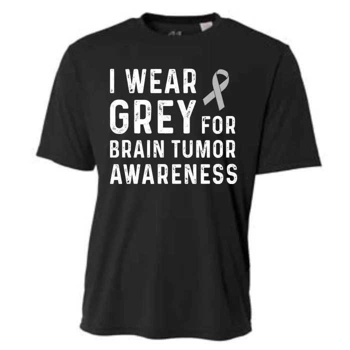 I Wear Gray For Brain Tumor Awareness Cooling Performance Crew T-Shirt