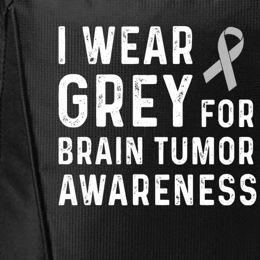 I Wear Gray For Brain Tumor Awareness City Backpack