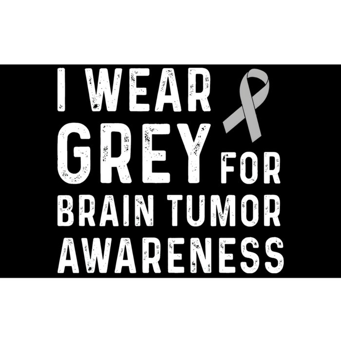 I Wear Gray For Brain Tumor Awareness Bumper Sticker