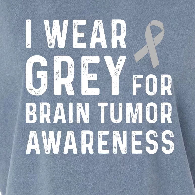 I Wear Gray For Brain Tumor Awareness Garment-Dyed Women's Muscle Tee