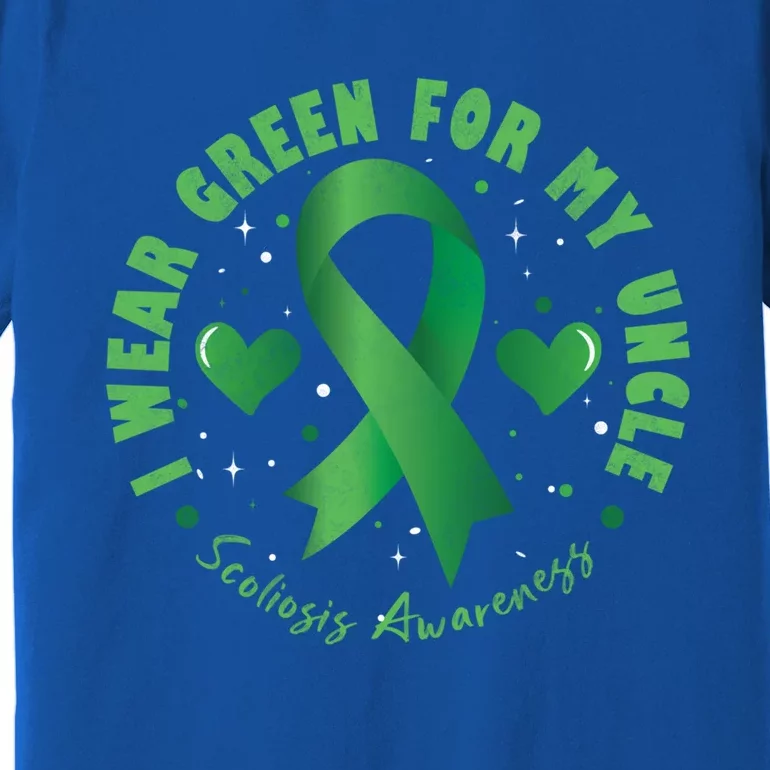 I Wear Green For My Uncle Scoliosis Awareness Gift Premium T-Shirt