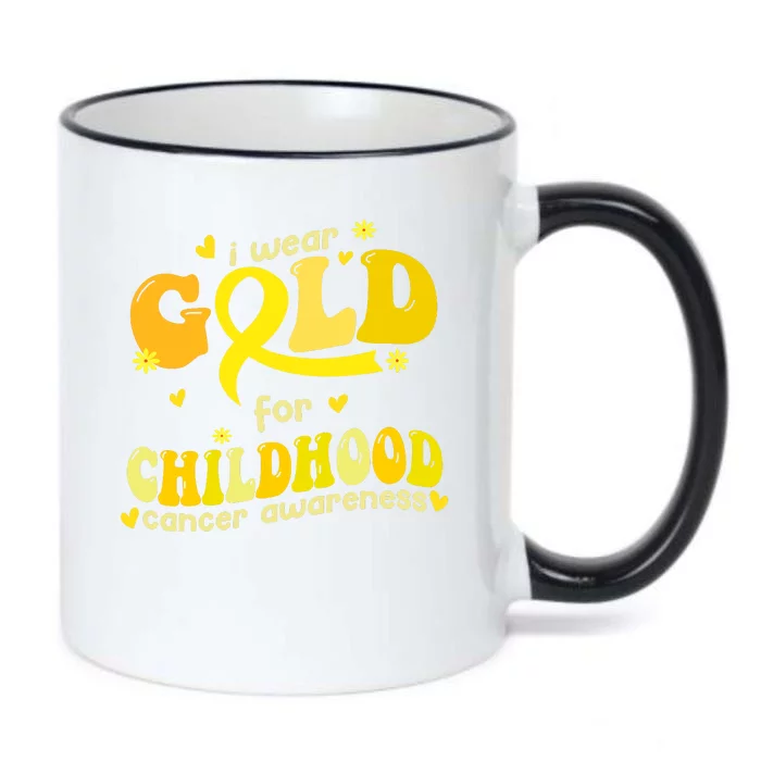 I Wear Gold For Childhood Cancer Awareness Black Color Changing Mug