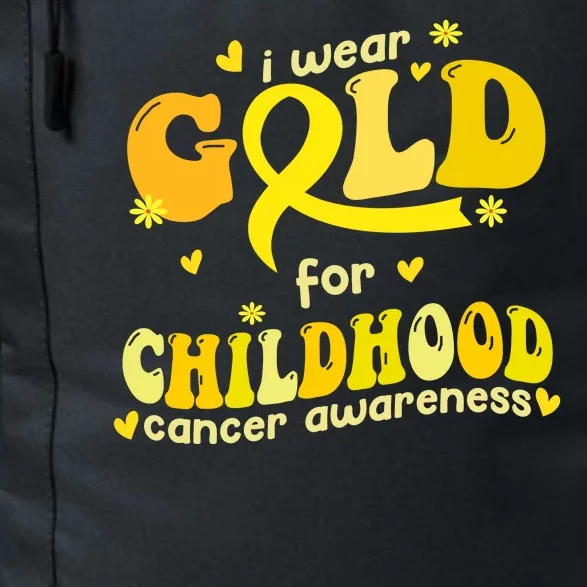 I Wear Gold For Childhood Cancer Awareness Daily Commute Backpack