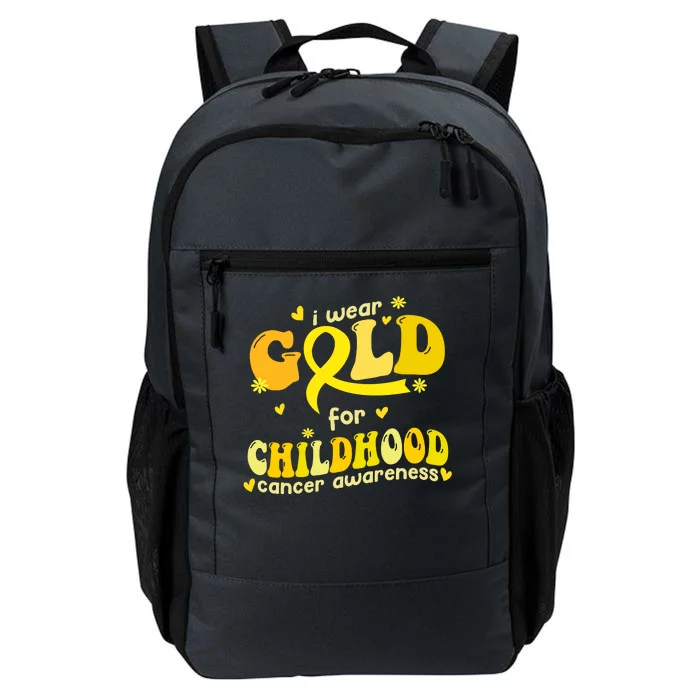 I Wear Gold For Childhood Cancer Awareness Daily Commute Backpack