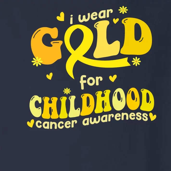 I Wear Gold For Childhood Cancer Awareness Toddler Long Sleeve Shirt