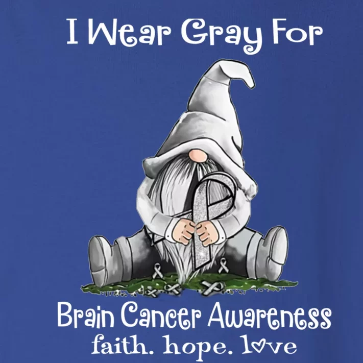 I Wear Gray For Brain Cancer Awareness Meaningful Gift Toddler Long Sleeve Shirt