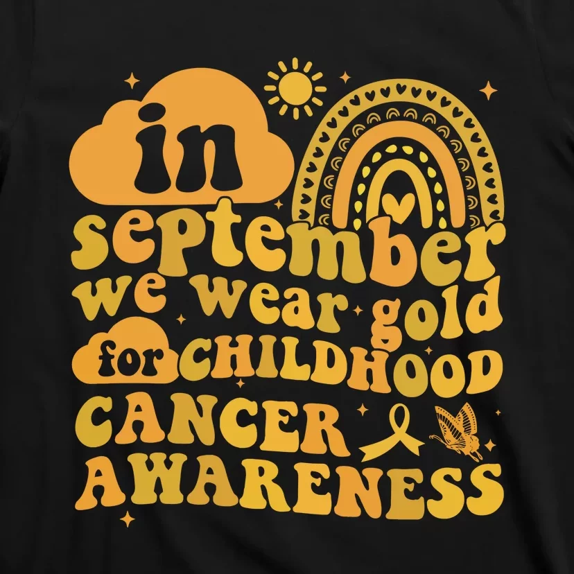 I Wear Gold For Childhood Cancer Awareness T-Shirt