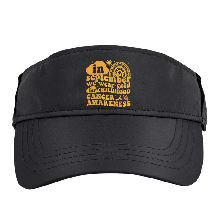 I Wear Gold For Childhood Cancer Awareness Adult Drive Performance Visor