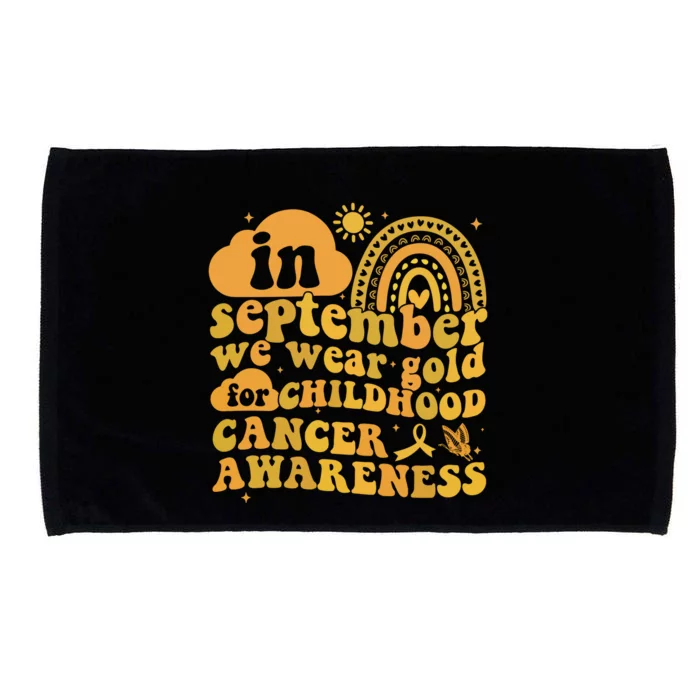 I Wear Gold For Childhood Cancer Awareness Microfiber Hand Towel