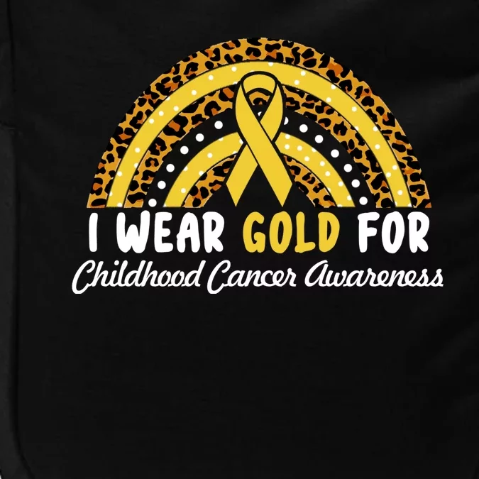 I Wear Gold For Childhood Cancer Awareness Impact Tech Backpack