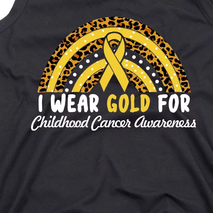 I Wear Gold For Childhood Cancer Awareness Tank Top