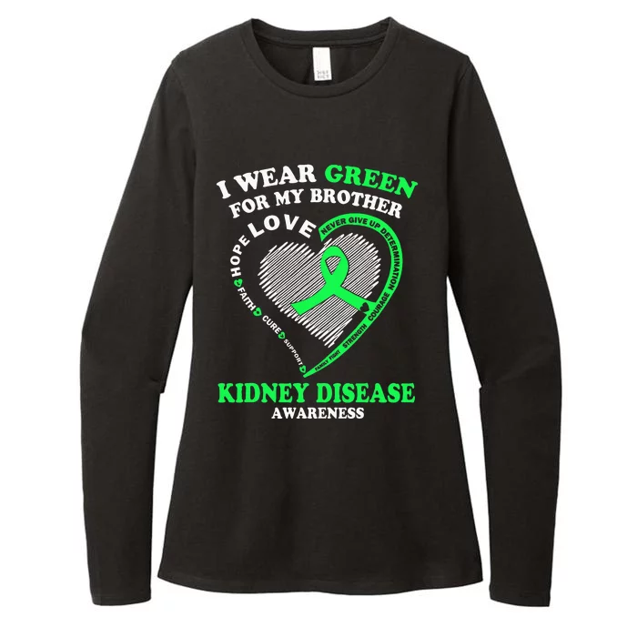 I Wear Green For My Brother Kidney Disease Awareness Womens CVC Long Sleeve Shirt