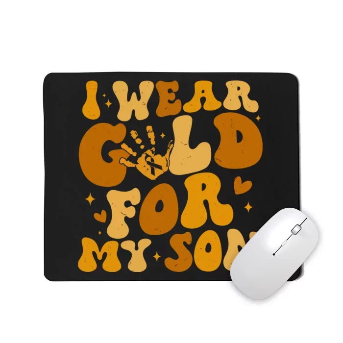 I Wear Gold For My Son Childhood Cancer Awareness Mousepad