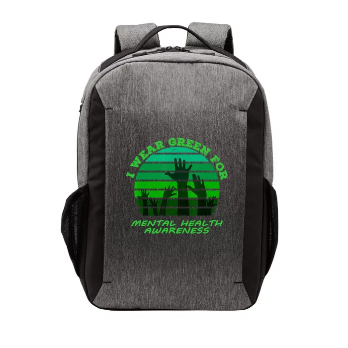 I Wear Green For Mental Health Month Of May Vector Backpack