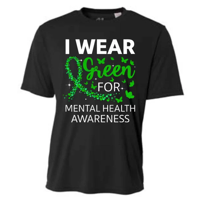 I Wear Green For Mental Health Awareness Cooling Performance Crew T-Shirt