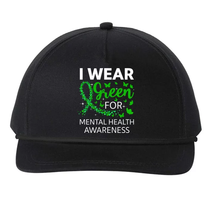 I Wear Green For Mental Health Awareness Snapback Five-Panel Rope Hat