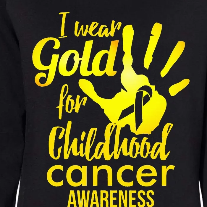 I Wear Gold For Childhood Cancer Awareness Womens California Wash Sweatshirt