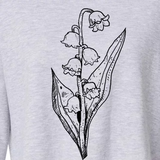 Illustration Wildflower Garden Flower Gift Cropped Pullover Crew