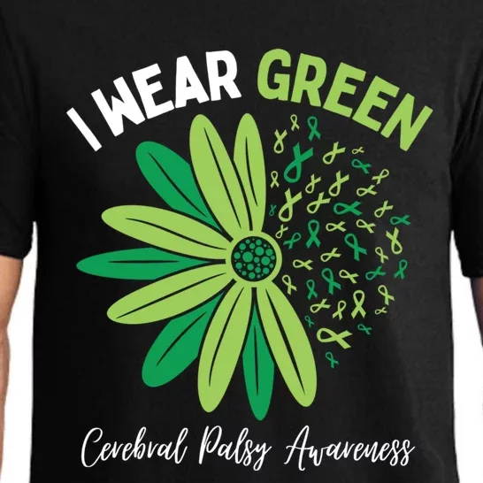 I Wear Green For My Daughter Cerebral Palsy Awareness Pajama Set