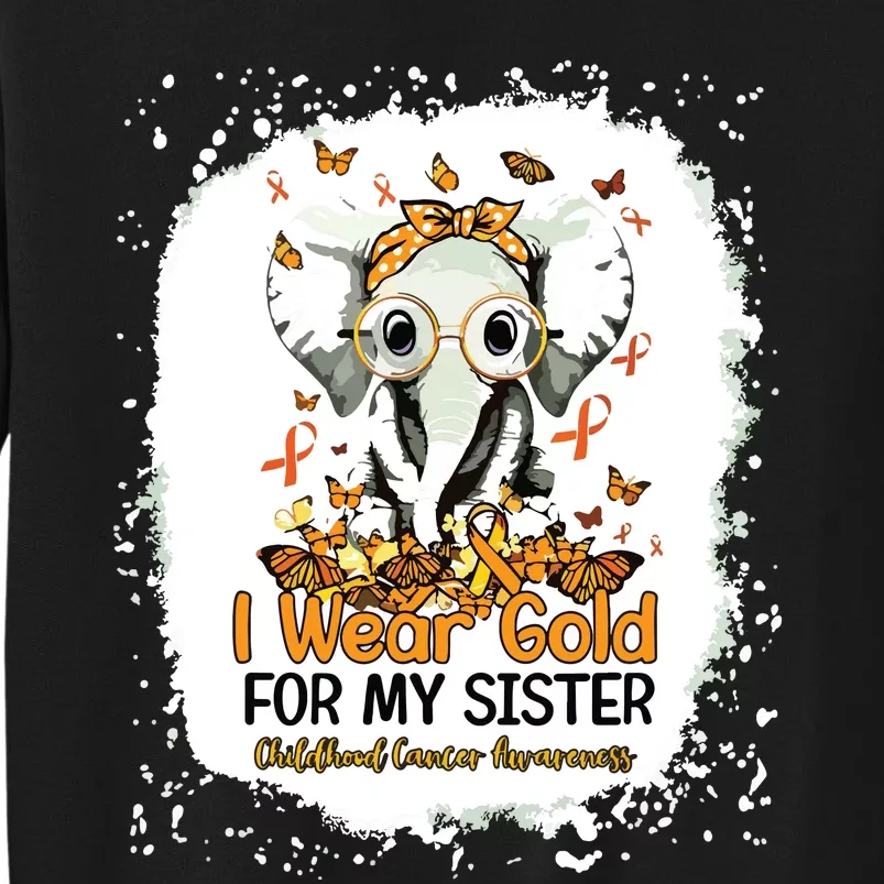 I Wear Gold For My Sister Childhood Cancer Awareness Girl Sweatshirt