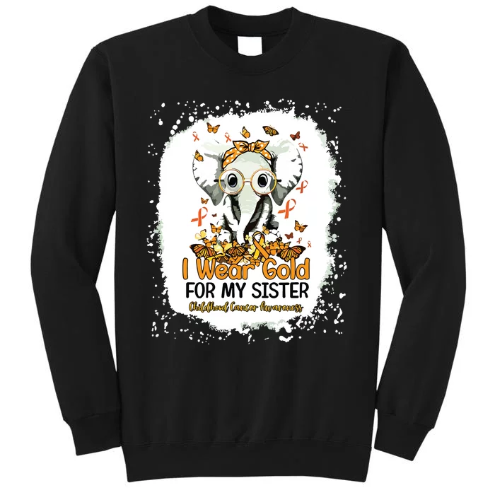 I Wear Gold For My Sister Childhood Cancer Awareness Girl Sweatshirt