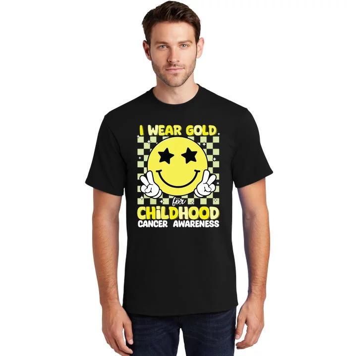 I Wear Gold For Childhood Cancer Awareness Tall T-Shirt