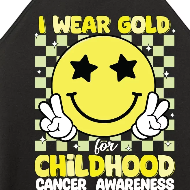 I Wear Gold For Childhood Cancer Awareness Women’s Perfect Tri Rocker Tank