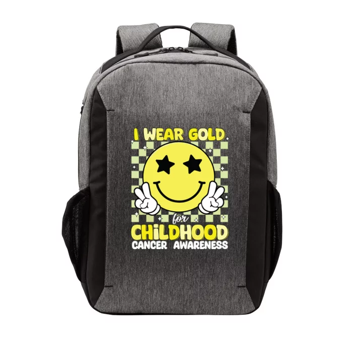 I Wear Gold For Childhood Cancer Awareness Vector Backpack