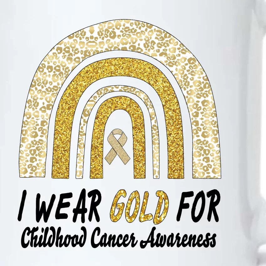 I Wear Gold Boho Gold And Leopard Pint Rainbow Black Color Changing Mug