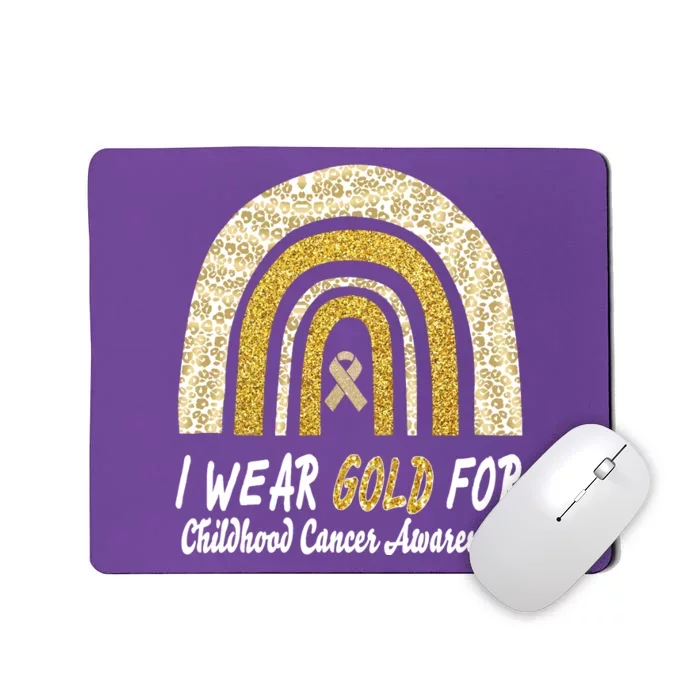 I Wear Gold Boho Gold And Leopard Pint Rainbow Mousepad