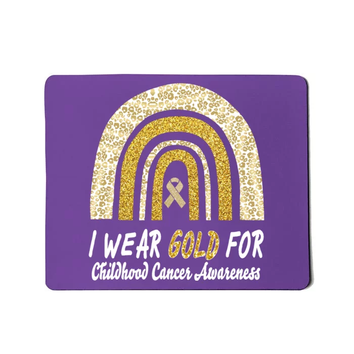 I Wear Gold Boho Gold And Leopard Pint Rainbow Mousepad