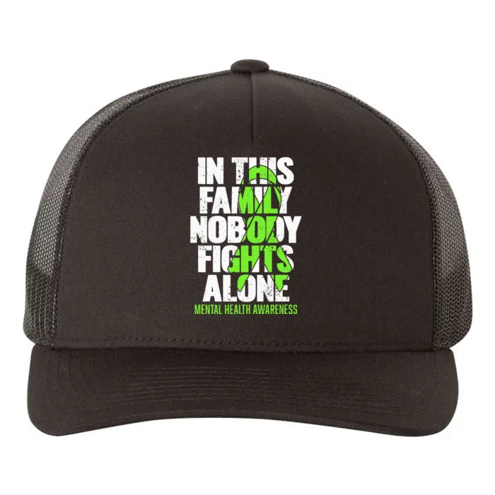 I Wear Green Ribbon Fight The Stigma Mental Health Awareness Yupoong Adult 5-Panel Trucker Hat