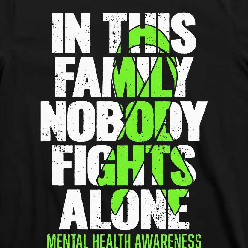 I Wear Green Ribbon Fight The Stigma Mental Health Awareness T-Shirt