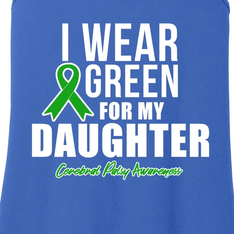 I Wear Green For Daughter Cerebral Palsy Awareness Gift Ladies Essential Tank